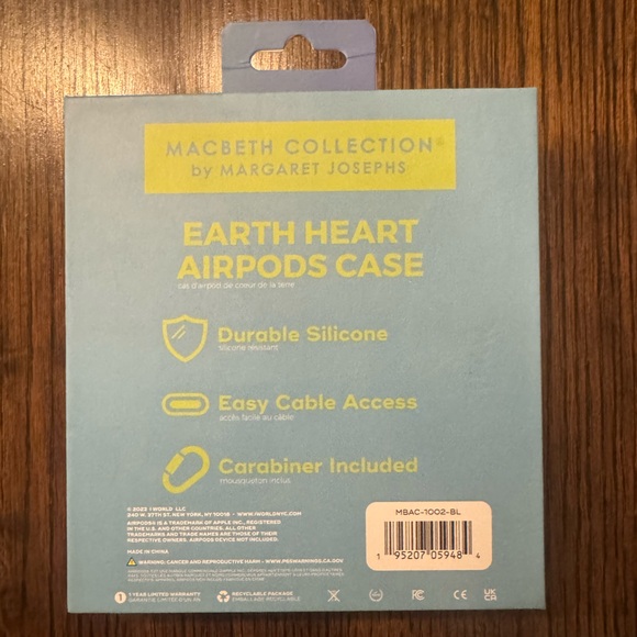 New - Earth Heart AirPods Case, Macbeth Collection by Margaret Josephs - Picture 2 of 2